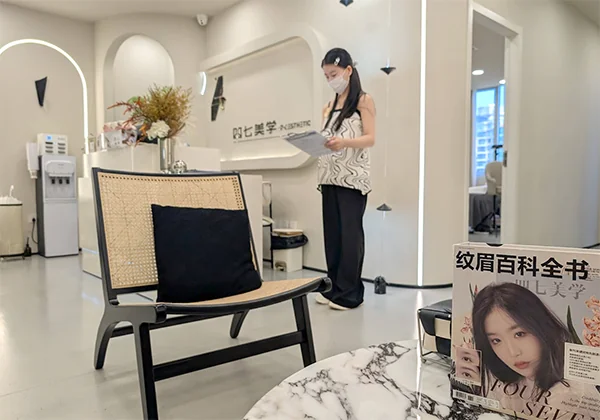 Inside the bright, minimalist brow studio