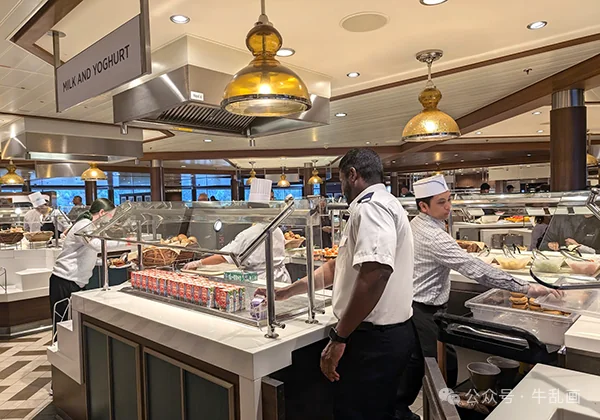 The Windjammer buffet line