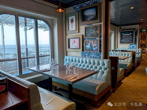 The Italian restaurant with tufted seafoam banquettes